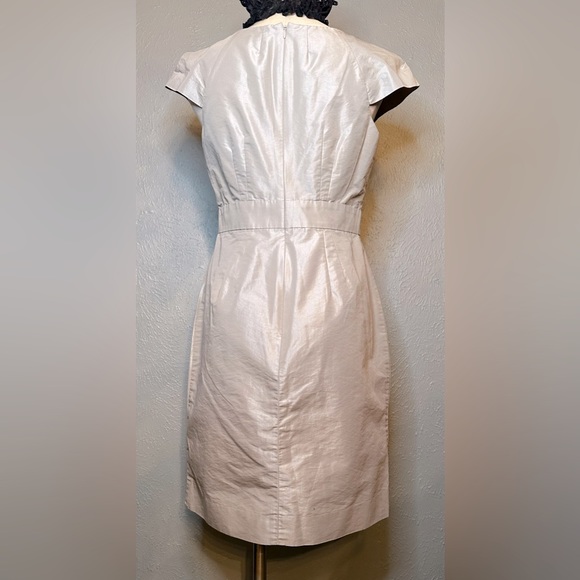 Banana Republic Silver Platinum Cocktail Dress Sz 6 - Picture 8 of 9